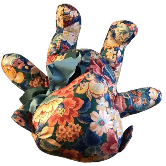 Vtg Shabby Chic Floral Teddy Bear Large. 17" h x 18" w - Picture 10 of 13